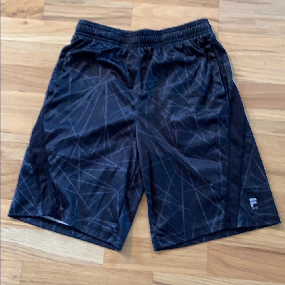 Fila black and grey shorts.